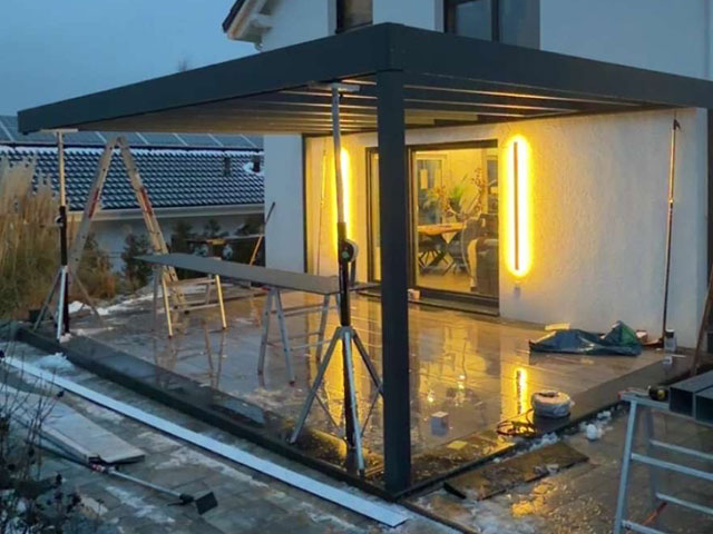 Fachgerechte Montage der Terrassenüberdachung in Lohfelden